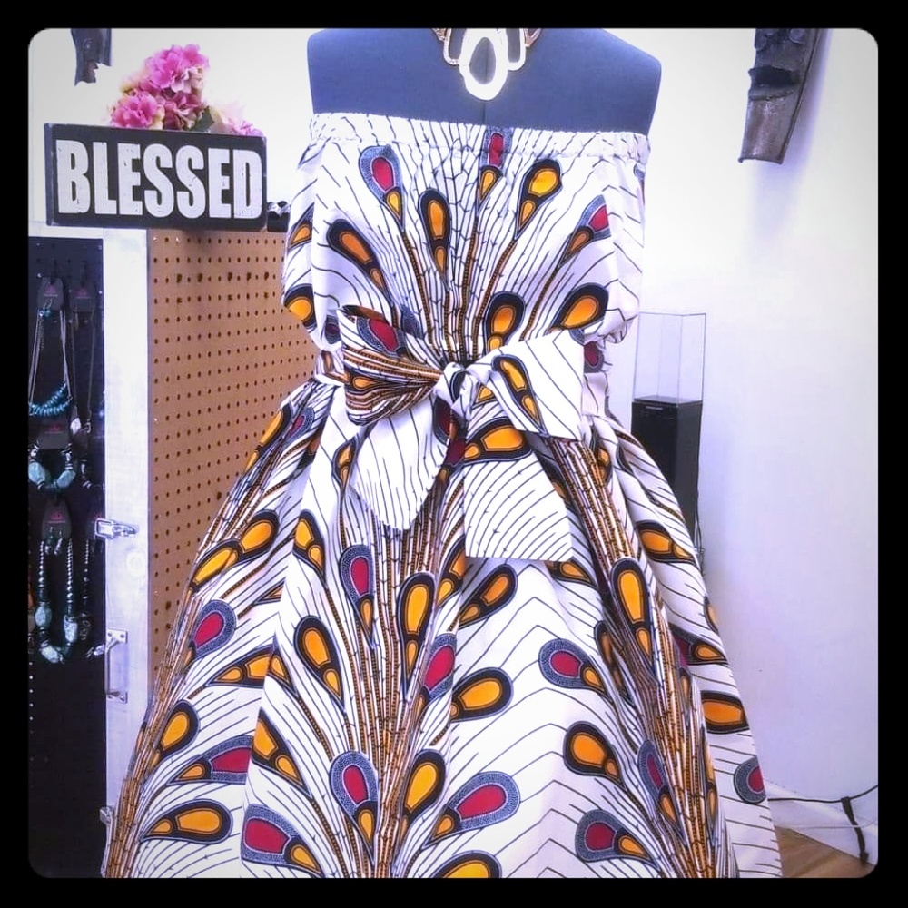 2 Piece African Skirt Set w Sash